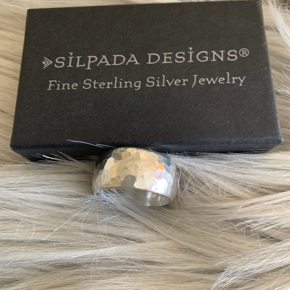 - Silpada 925 Sterling Silver Hammered Metal Ring